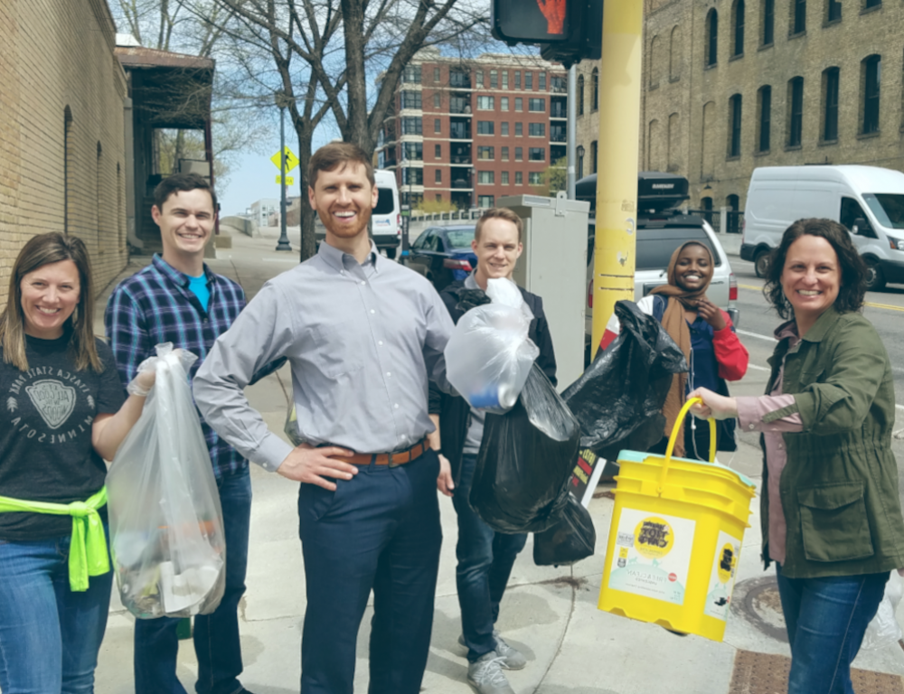 employees smiling